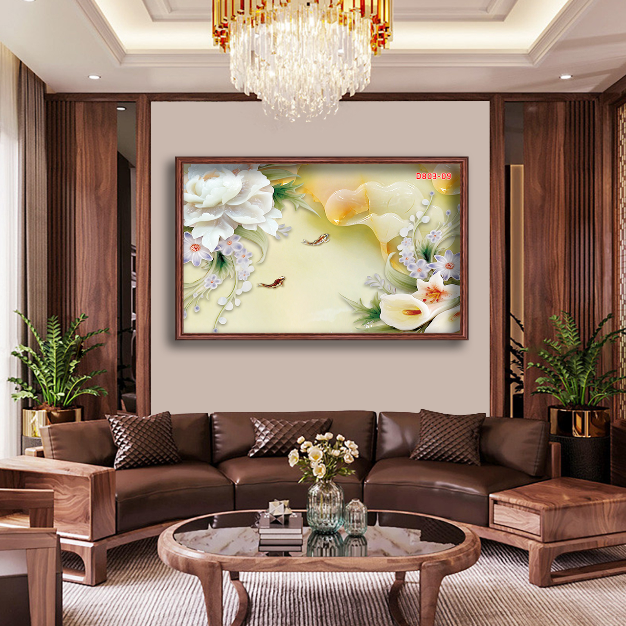 D803 01 Tranh kính Giả Ngọc