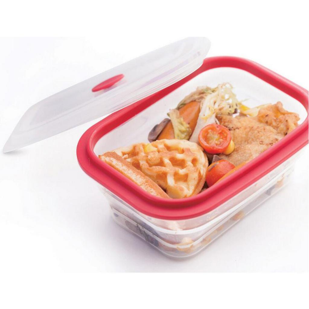 Collapsible Silicone Food Storage Containers, Folding Lunch Bento Box BPA Free for Camping, Hiking, Backpacking