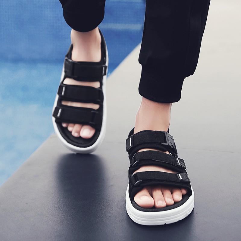 HOT HOT Dép Sandal Nam 3 Quai Dán Unisex Cao Cấp