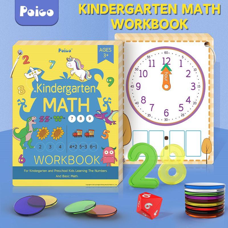 BỘ HỌC LIỆU HỌC TOÁN MẪU GIÁO PAICO KINDERGARTEN MATH WORKBOOK CHO BÉ TỪ 3 TUỔI