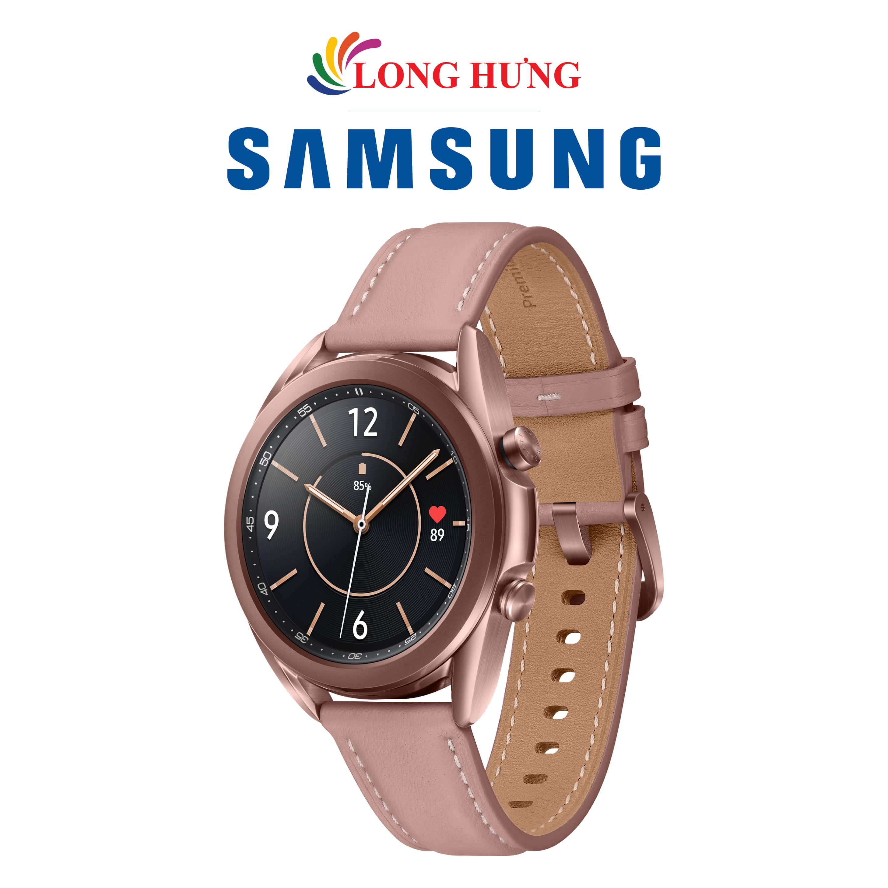 Đồng hồ thông minh Samsung Galaxy Watch 3 viền thép dây da - Hàng chính hãng