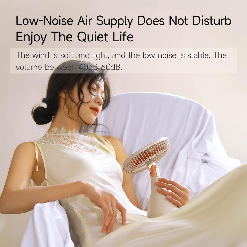 Quạt làm mát Xiaomi Youpin có 3 tốc độ quay 180 độ tiện lợi cầm tay sử dụng để bàn văn phòng tại nhà-Hàng chính hãng