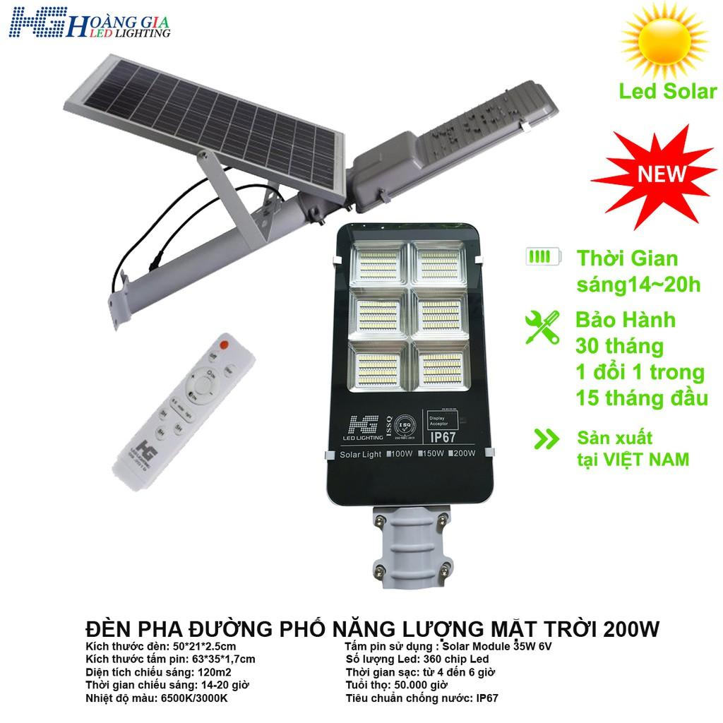 Pha đường phố năng lượng mặt trời 200w