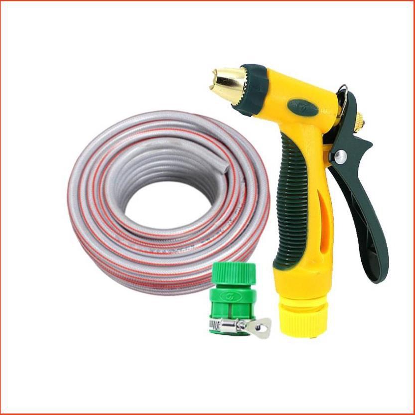 Bộ dây vòi xịt nước rửa xe,tưới cây tăng áp 3 lần 7-10M 206317