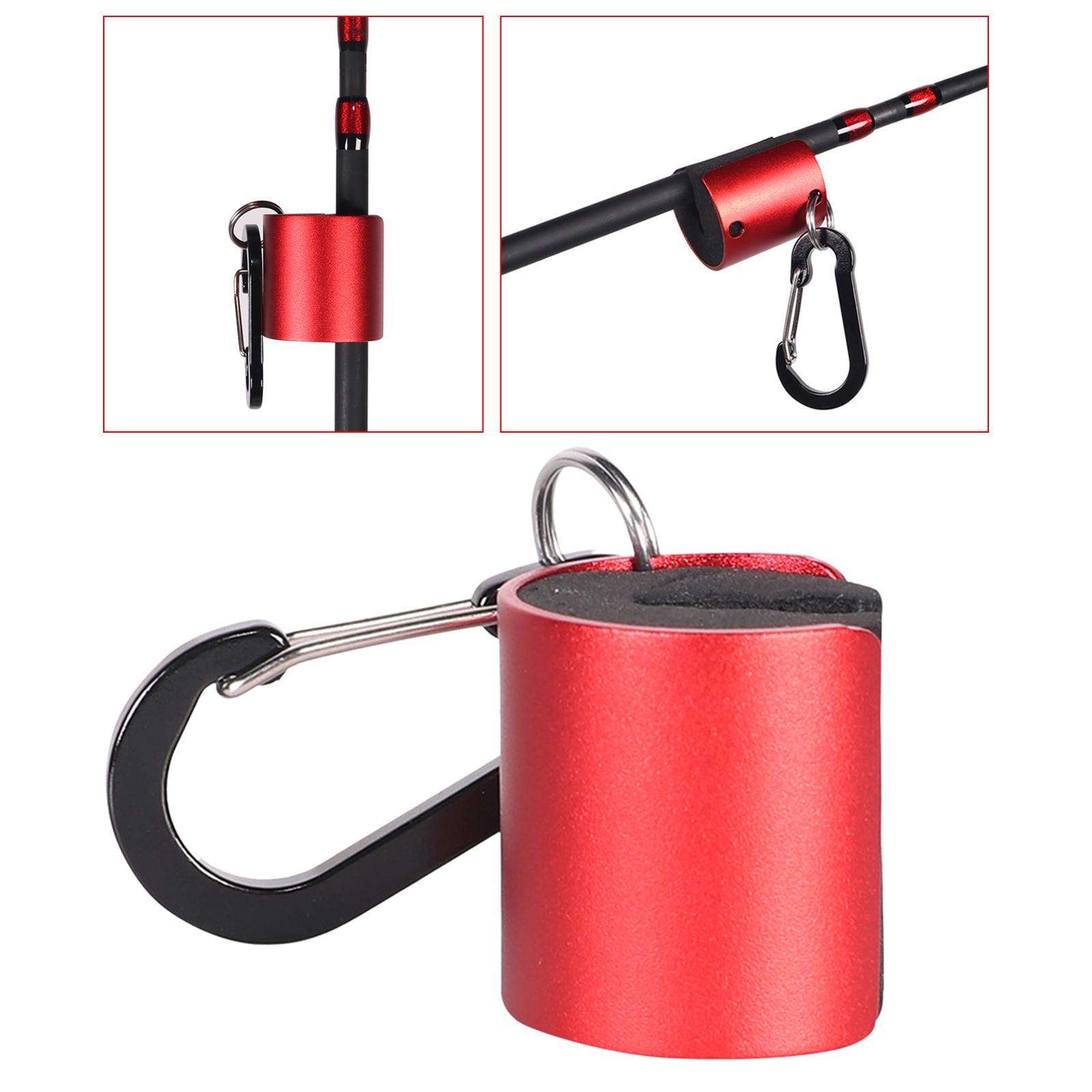 Fishing Rod Holder Fly Rod Holder with Keychain Fishing Rod Clamp for Fly Fishing Wearable Fishing Rod Clip Fishing Pole Holder Fishing Gear
