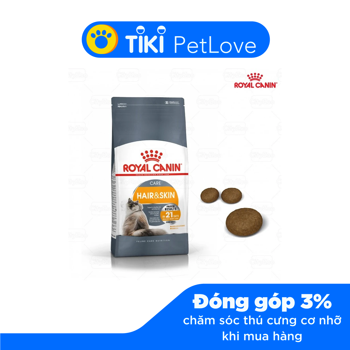 Thức ăn cho mèo ROYAL CANIN HAIR & SKIN – CHĂM SÓC DA VÀ LÔNG