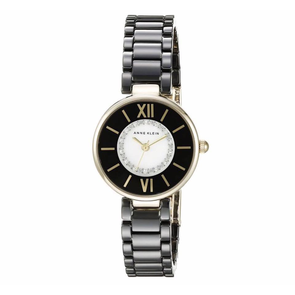 ĐỒNG HỒ NỮ ANNE KLEIN AK/2178BKGB THỜI TRANG GIÁ SALE CASE 26MM MẦU ĐEN SANG TRỌNG