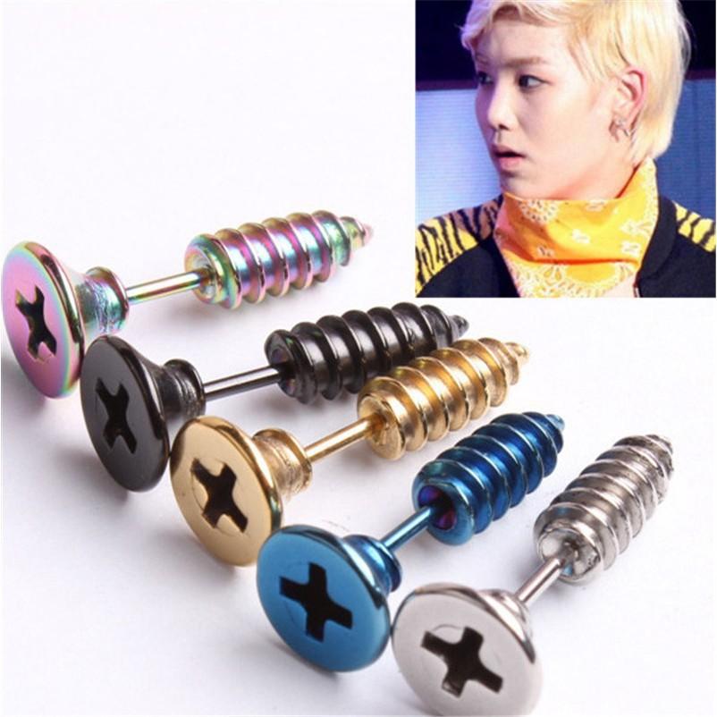Cặp khuyên tai inox hình ốc vít độc đáo shoprequalc
