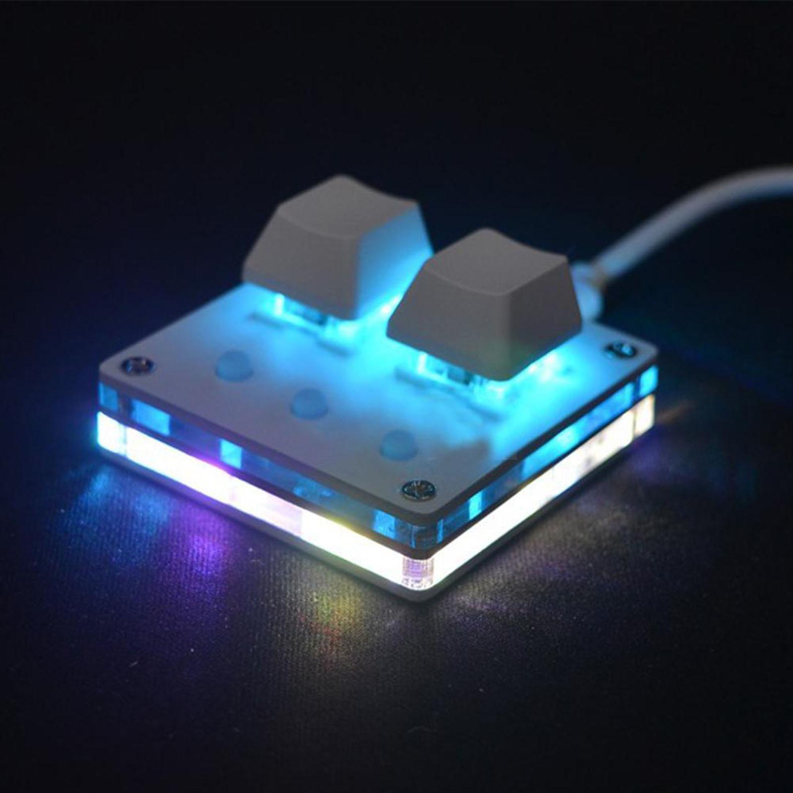 USB Wired 2 Key Keypad Windows Android Laptop Blue Switch