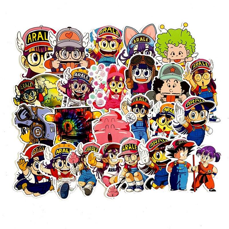 Sticker 24 miếng hình dán Arale - hàng nhập khẩu