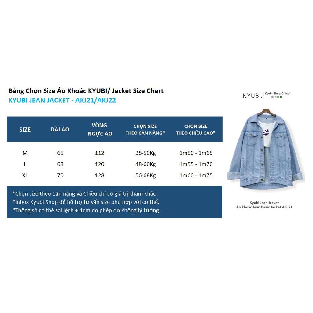 Áo khoác jean nữ ulzzang form rộng có túi trong tiện dụng - Kyubi Jean Jacket AKJ21