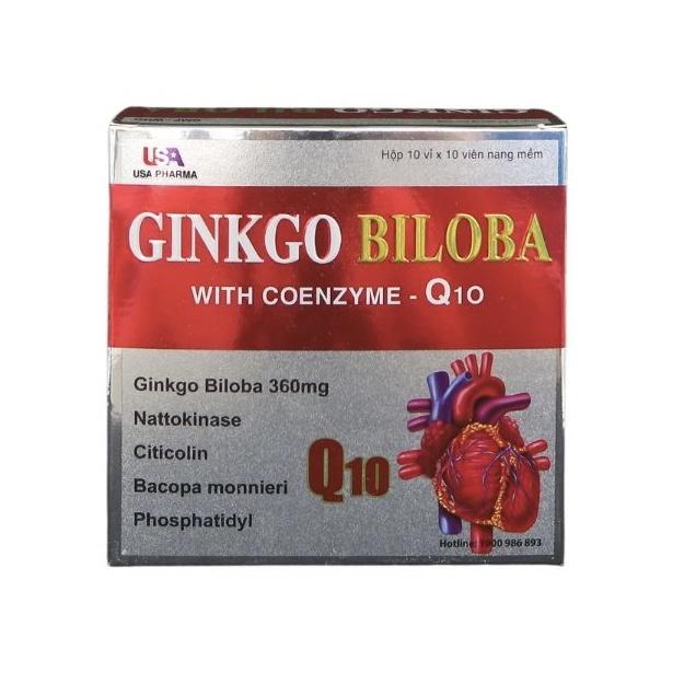 GINGKO NATTO 120MG - GINGKO BILOBA 360MG WITH COENZYME Q10 - BỔ NÃO HỘP 100 VIÊN