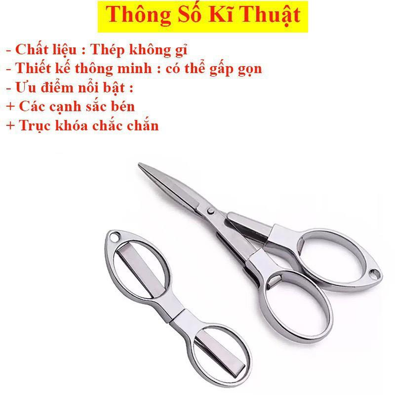 Kéo cắt dây trục câu cá gấp gọn hình số 8 tiện lợi bằng thép không gỉ