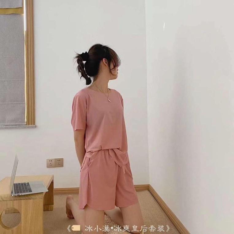 Đồ bộ nữ mặc nhà, đồ nữ chất liệu thun cotton freesize