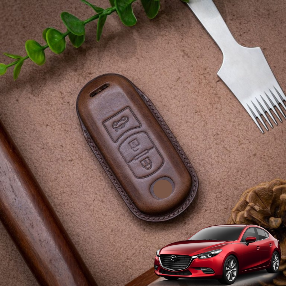 Bao Da Chìa Khóa ô tô MAZDA 2 | Bọc chìa khóa ô tô da thật khâu tay