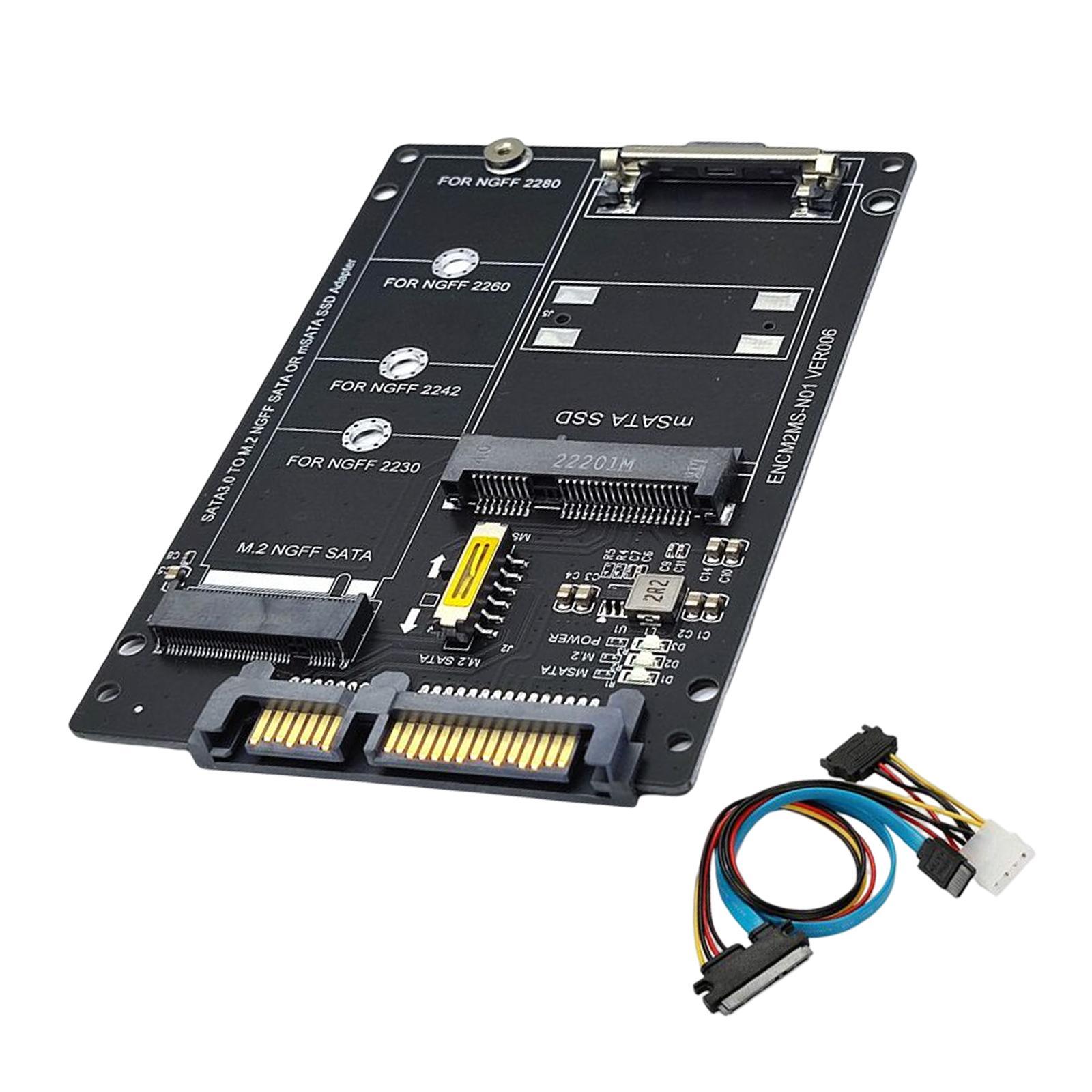 SATA22Pin Male to mSATA/M.2 Card Direct Replaces Spare Parts