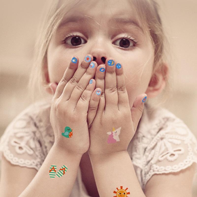 Sticker dán móng tay cho bé Mideer Nail stickers Mideer 2 mẫu miếng dán móng tay giả cho bé gái