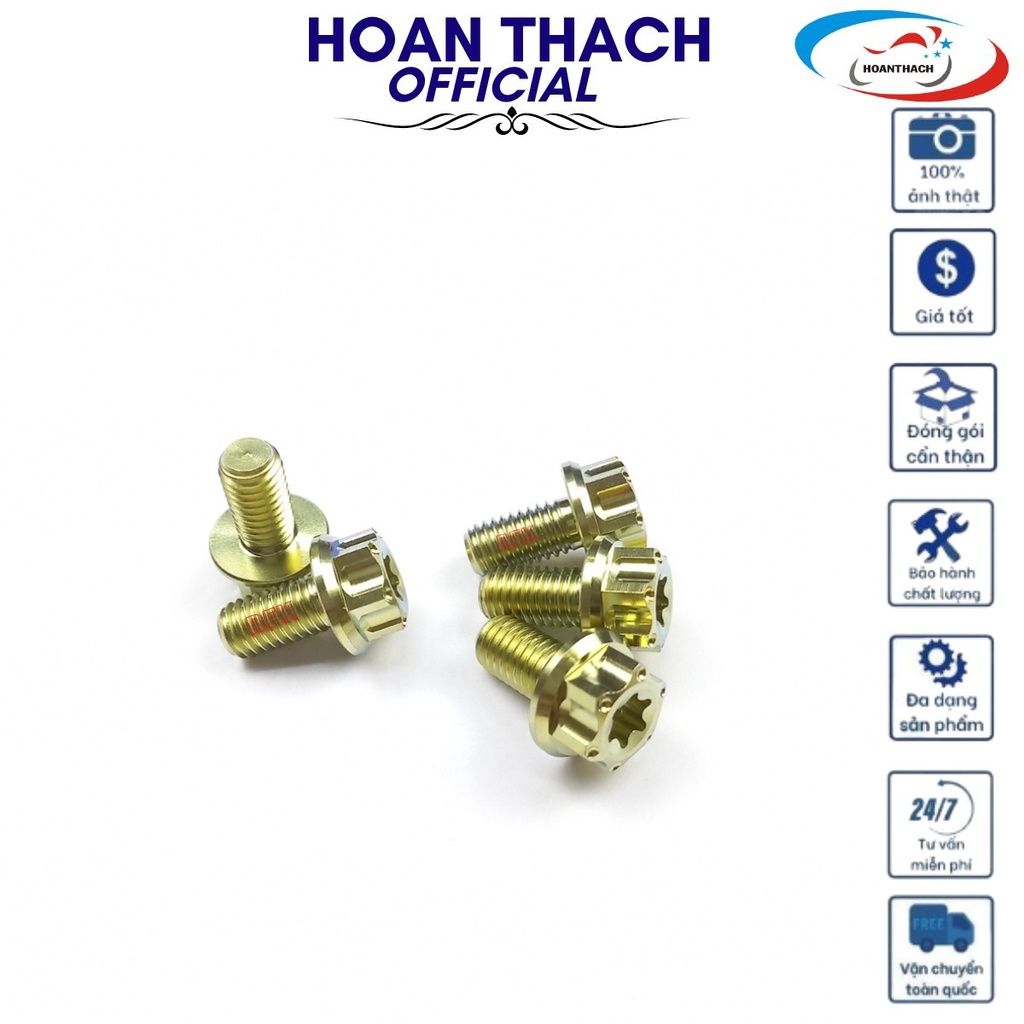 Ốc 8L10 Titan Vàng Đầu Salaya dùng cho nhiều dòng xe HOANTHACH SP017499 (giá 1 con)