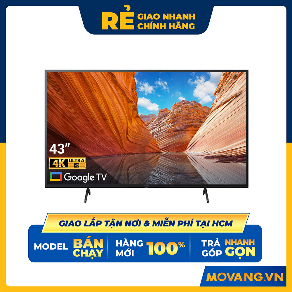 Android Tivi Sony 4K 43 inch KD-43X80J -Hàng chính hãng (Chỉ giao HCM)