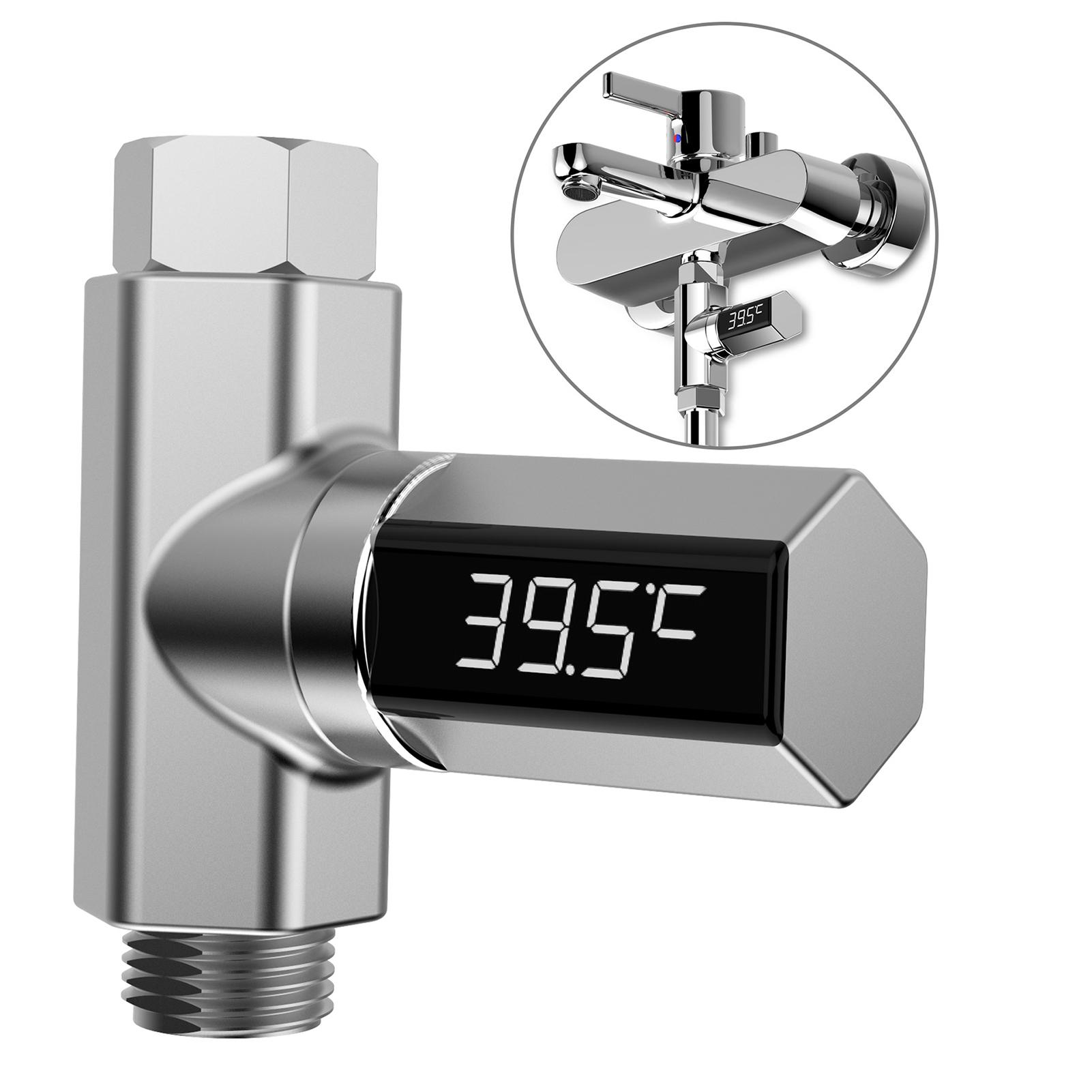 Nhiệt kế vòi sen màn hình led , van cảm biến nhiệt độ máy nước nóng