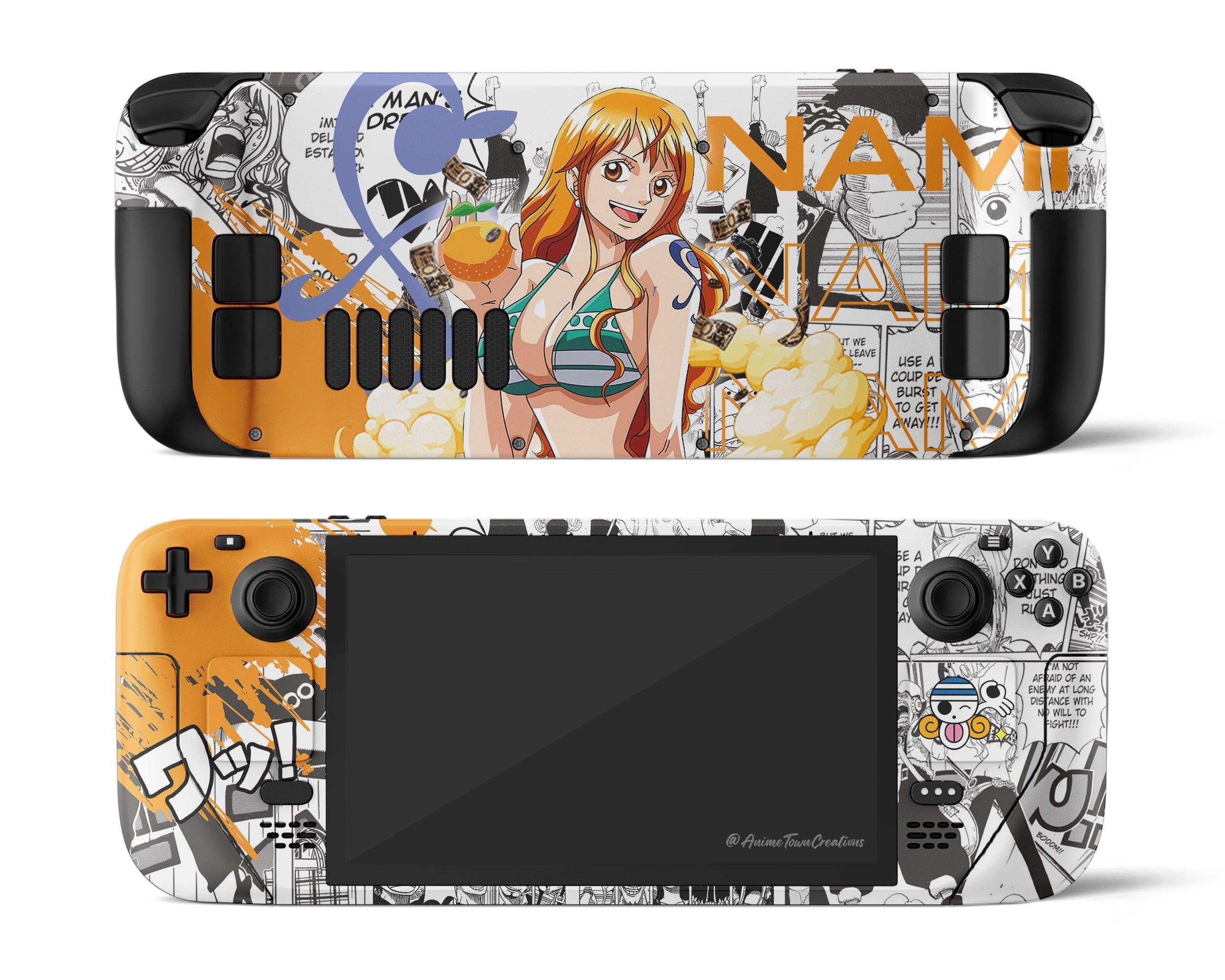 Skin dán Steam Deck mẫu One Piece Nami Manga Orange (Đã cắt sẵn chi tiết, dễ dán)