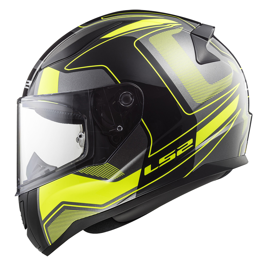 Mũ Bảo Hiểm FullFace LS2 FF353 Rapid Carrera Matt Black H-V Yellow (Size