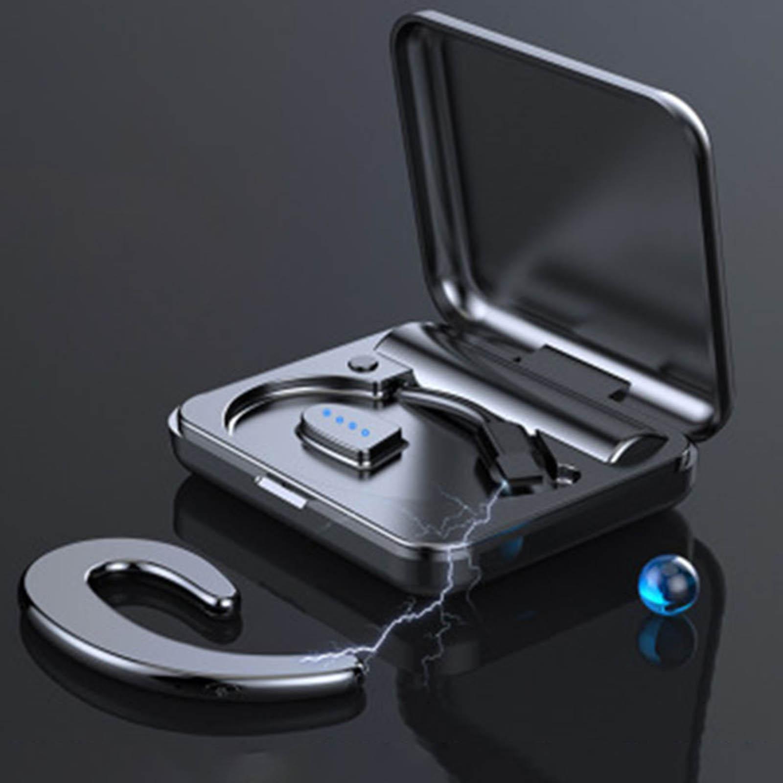 Bluetooth Headset Business Earphone Sport Universal Earbud Black