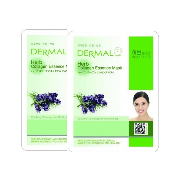 Mặt Nạ Dermal Tinh Chất Thảo Mộc Ngăn Ngừa Lão Hóa Da Herb Collagen Essence Mask 23g - 10 Miếng