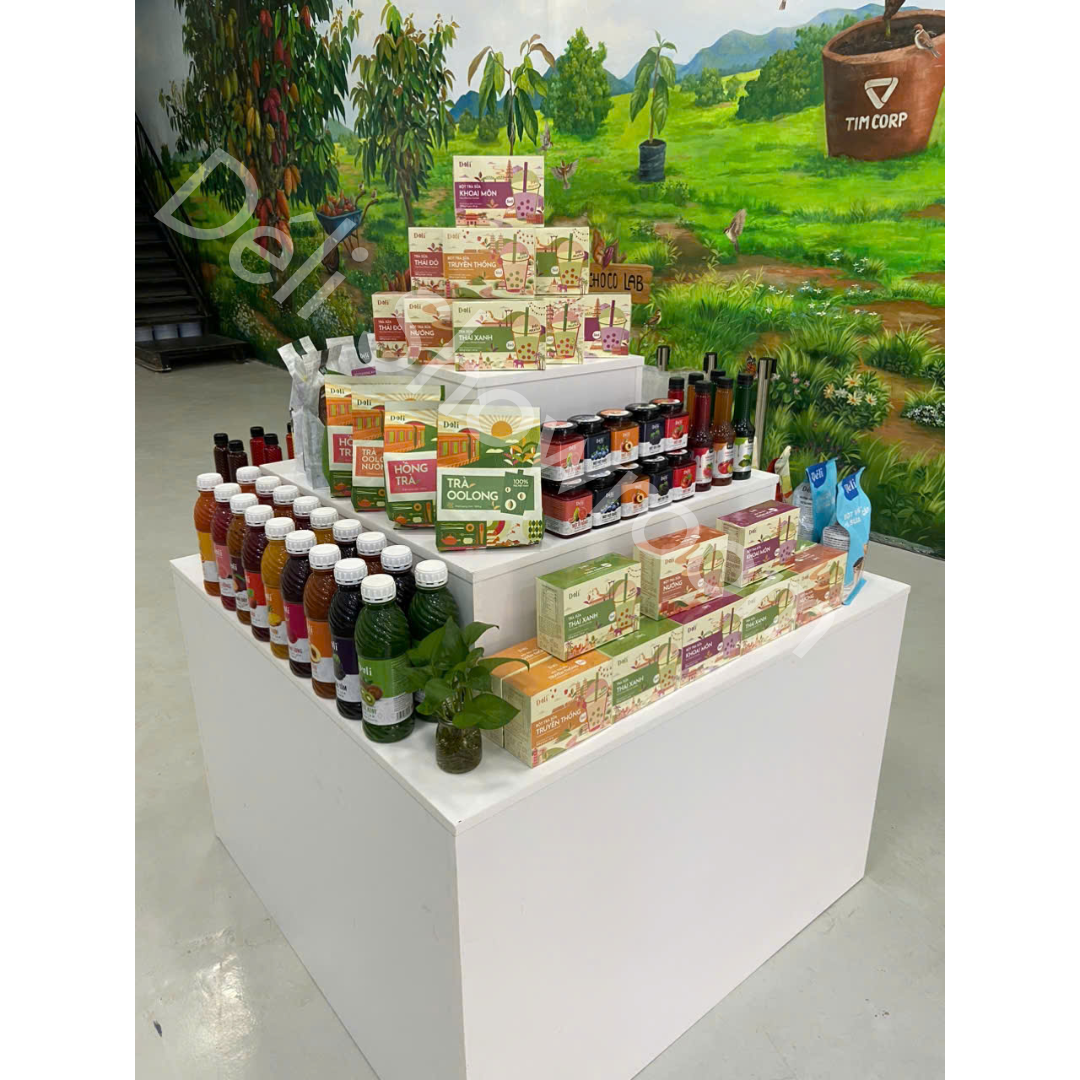 Bột pha chế trà sữa Trán Châu 3in Thái đỏ - Hộp 240gr, pha chế tiện lợi, nhanh chóng