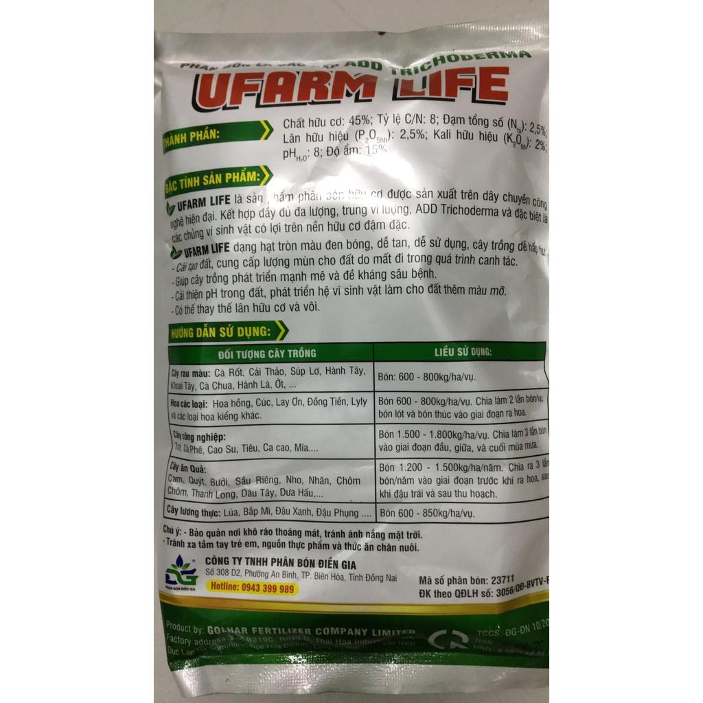 Phân bón hữu cơ chuyên dụng cho hoa mai UFARM LIFE có bổ sung Trichodema gói 700gr