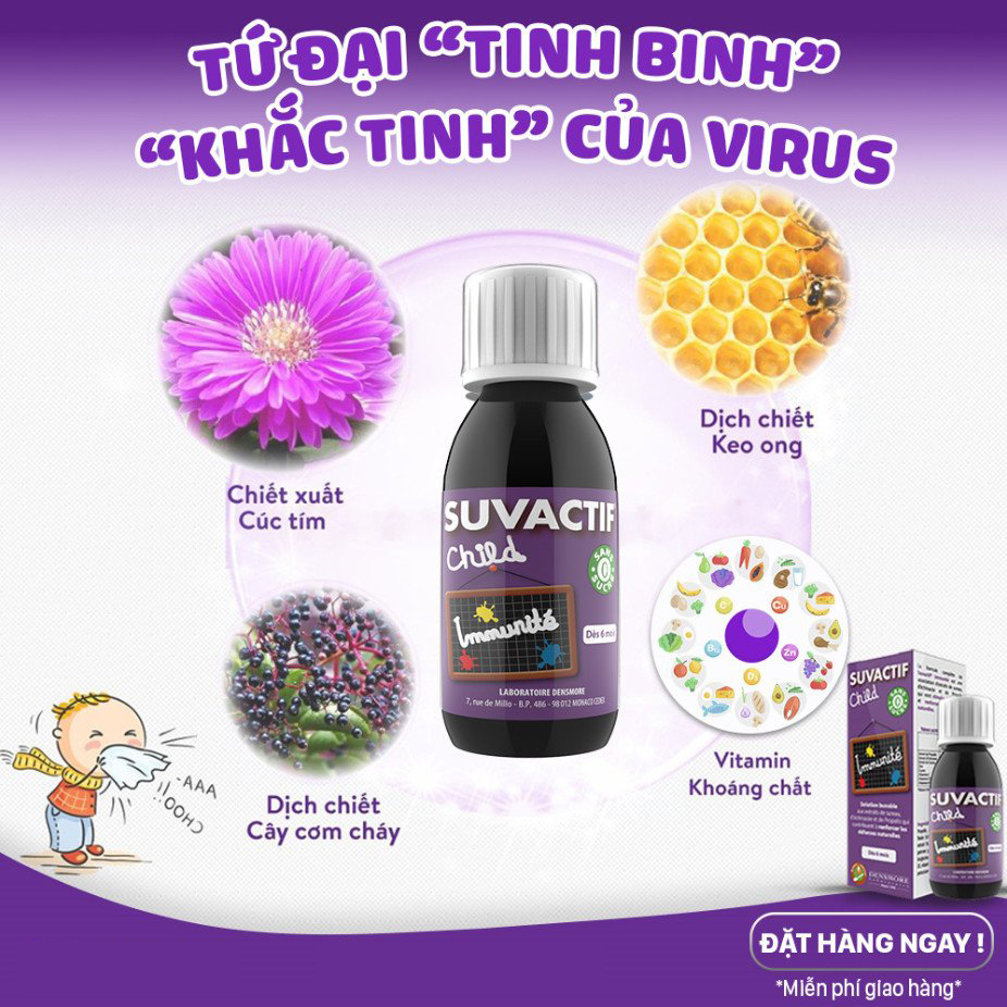 Hình ảnh Siro Tăng Đề Kháng Suvactif Immunité: Thực Phẩm Bảo Vệ Sức Khỏe Cho Trẻ Từ 6 Tháng Tuổi Chính Hãng Pháp, Giúp Tăng Miễn Dịch, Ngừa Bệnh Về Đường Hô Hấp, Hết Ốm Vặt, Cải Thiện Tình Trạng Biếng Ăn, Chậm Lớn. 