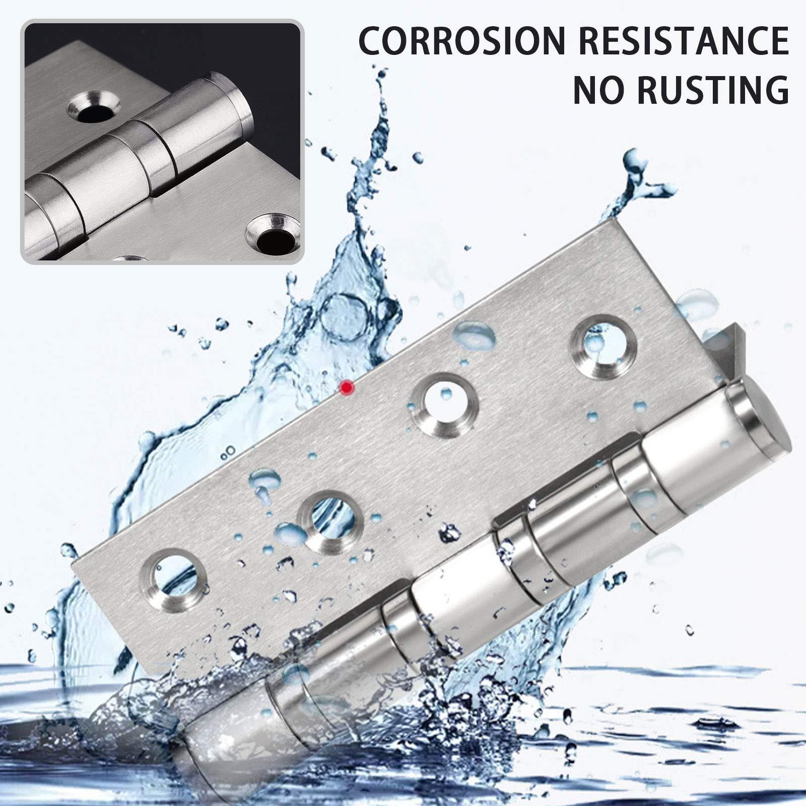 Bản lề cửa bằng thép không gỉ , 2 máy tính bản lề có thể gập lại bản lề bằng thép không gỉ bản lề 3 mm , cho cửa nội thất lớn