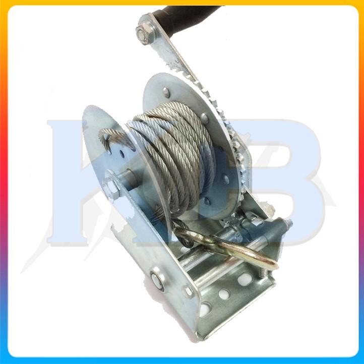 Tời Quay Tay 600lbs Bánh Răng Đồng Tải Trọng 272 Kg, Cáp 8M