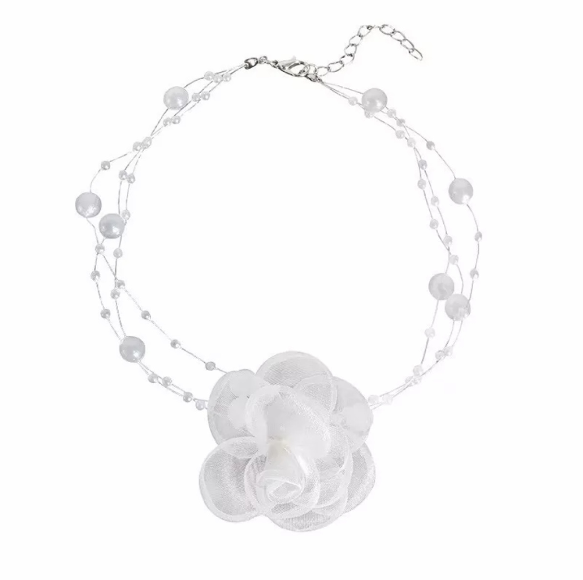 Vòng Cổ Choker phối hoa voan xinh xắn thời trang