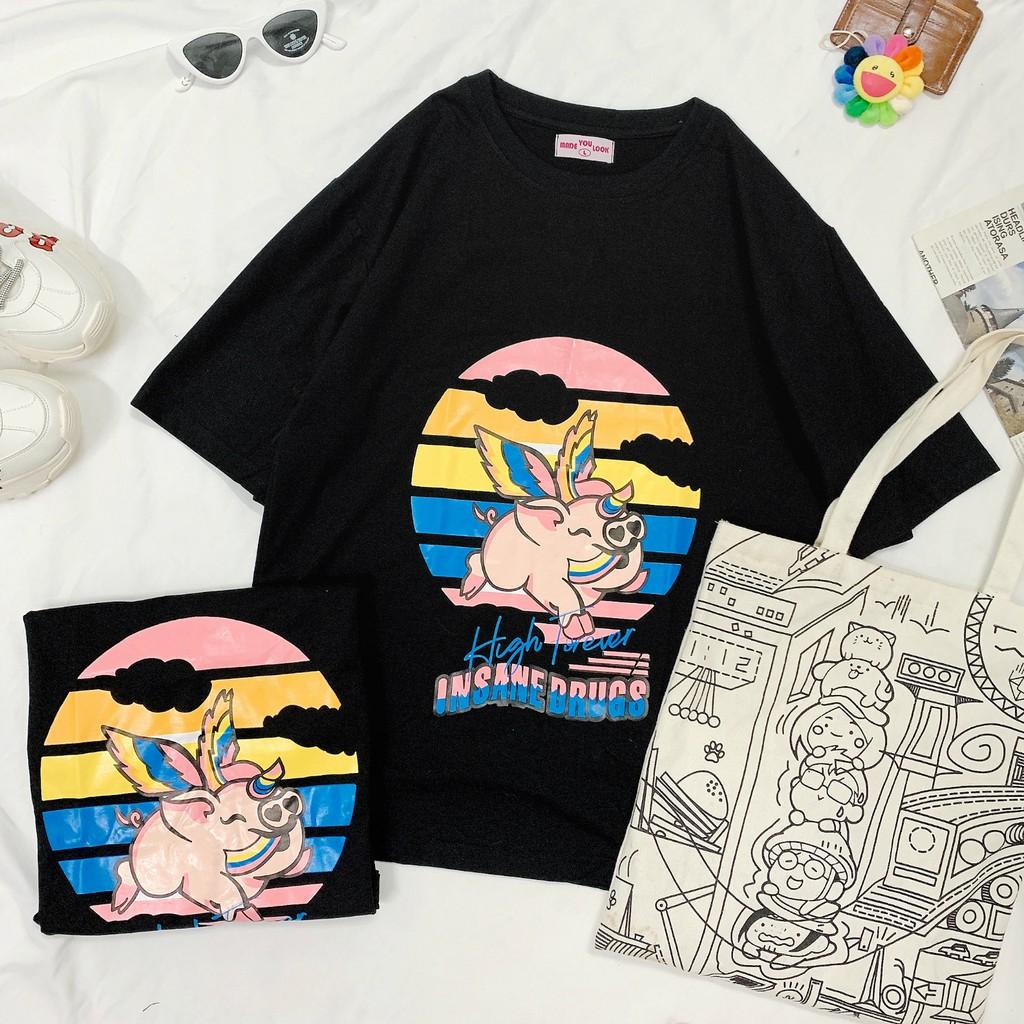 Áo thun tay lỡ UNISEX form rộng INSANE DRUGS ulzzang couple nam nữ