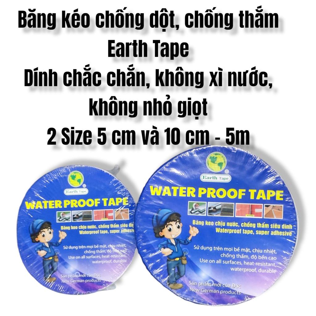 Băng keo chịu nước, chống thắm siêu dính 5cm và 10cm Waterproof Tape - Earth tape