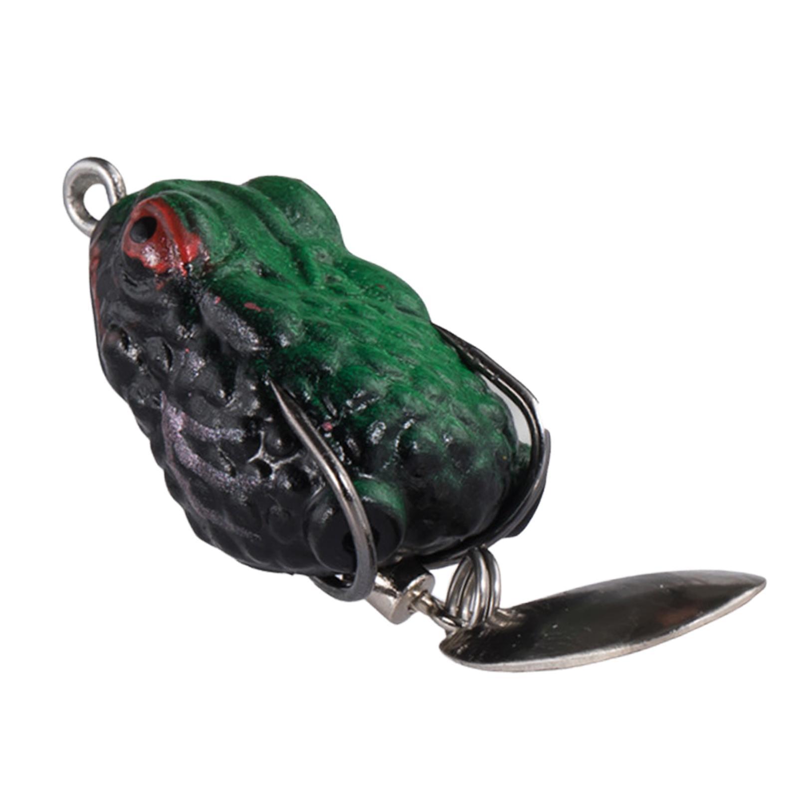 Lure, Frog Lure, Metal Sequin, Silicone Bass Fishing Double Hooks, Fishing Crankbait Lure, Float on Water Lure for Freshwater