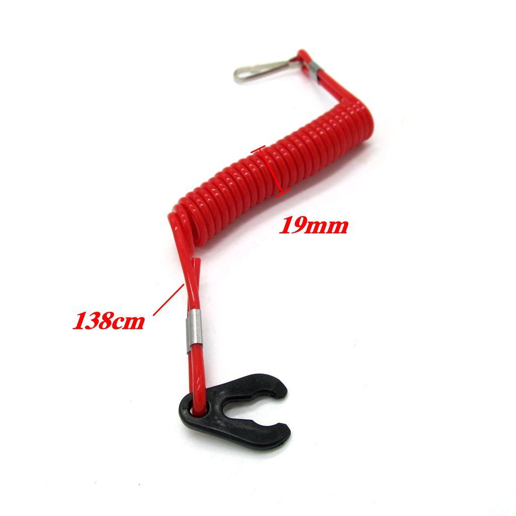 Motor Kill Stop Switch Safety Tether Lanyard for Yamaha Outboard Motor Parts