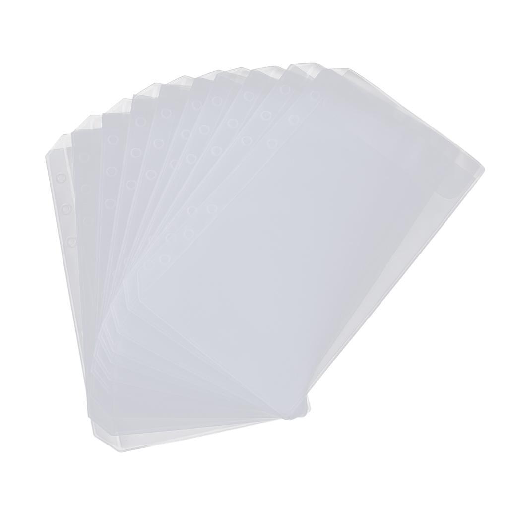 10Pcs A5 NoteBook Credit Name Card Holder Insert Refill Organizer