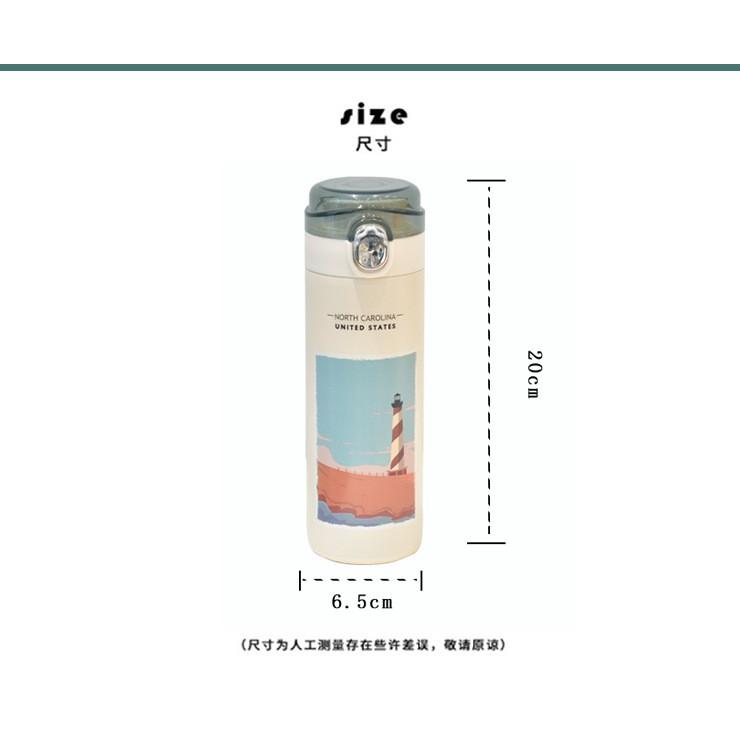 Bình giữ nhiệt in hình các địa danh du lịch đẹp độc 400ml