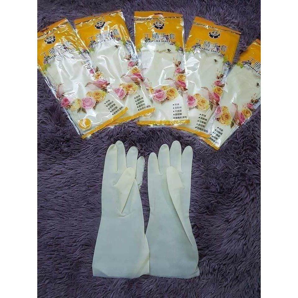 GĂNG TAY CAO SU SIÊU DAI SIÊU BỀN LOẠI DÀI - LÓT NỈ- CÓ CHUN CHỐNG TỤT HÀNG LOẠI 1