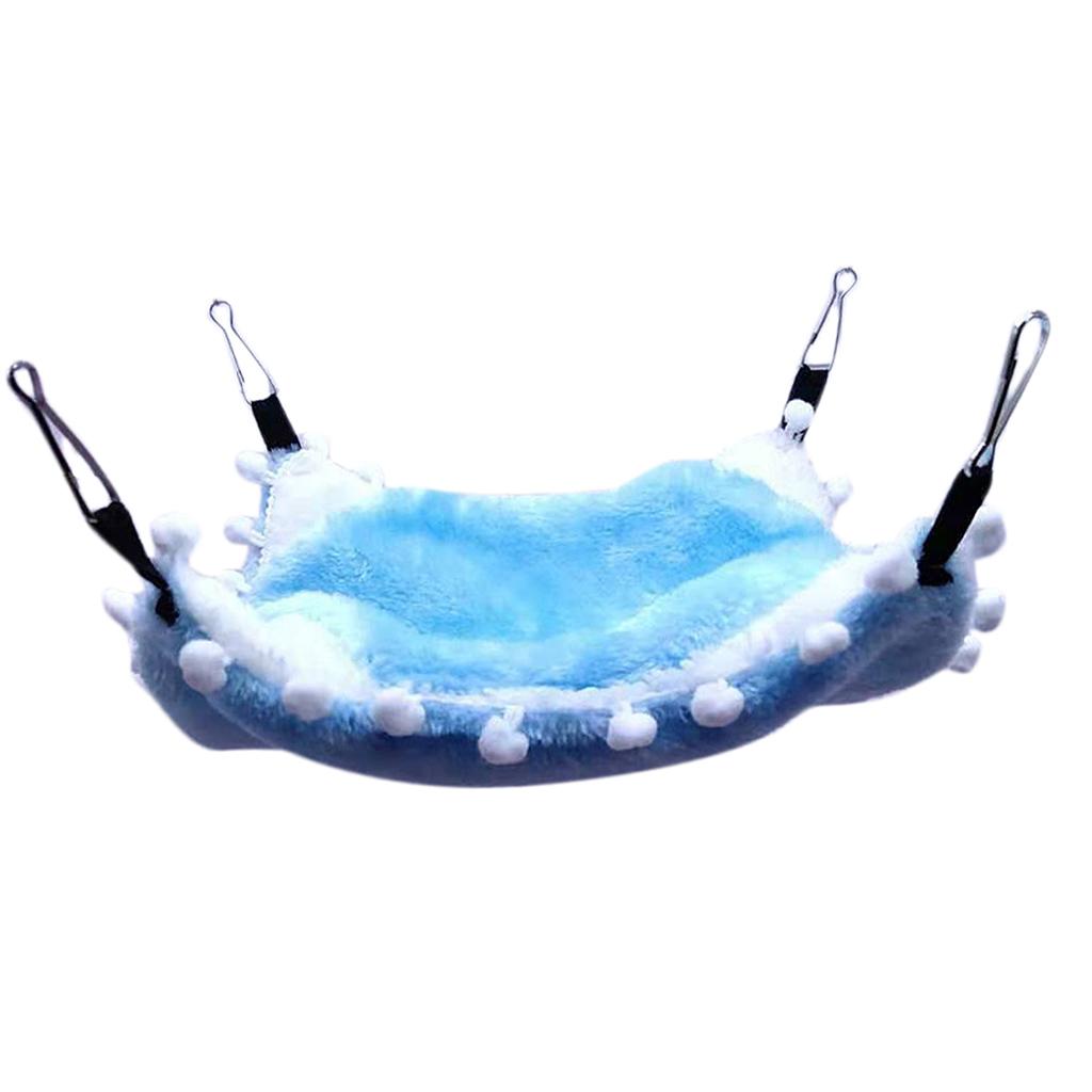 Small Animals Warm Hammock Hamster Sleep Bed For Small Pet Blue-S