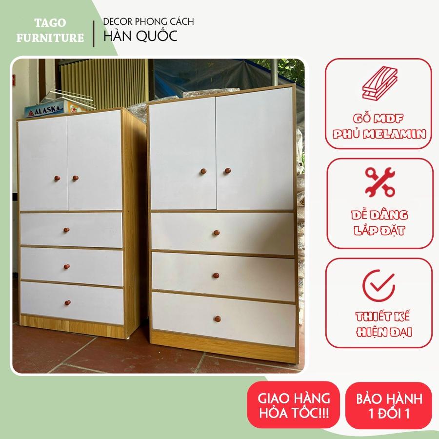 Tủ treo quần áo đa năng, tủ gỗ phòng ngủ đựng đồ dùng cho trẻ em trang trí giá rẻ 120x60x30 TAGO ND37