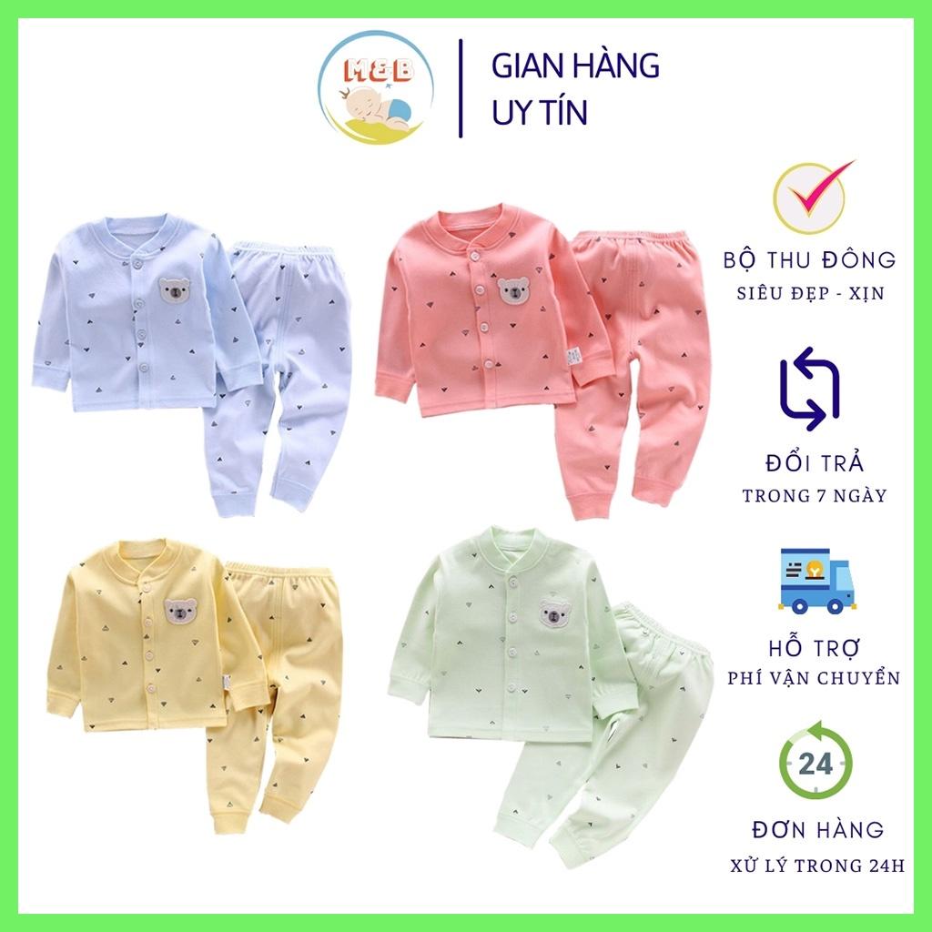 Bộ thu đông dài tay cho bé trai gái sơ sinh vải cotton Cực Đẹp hàng Quảng Châu xuất khẩu cho bé từ 5-14kg - BOTD01