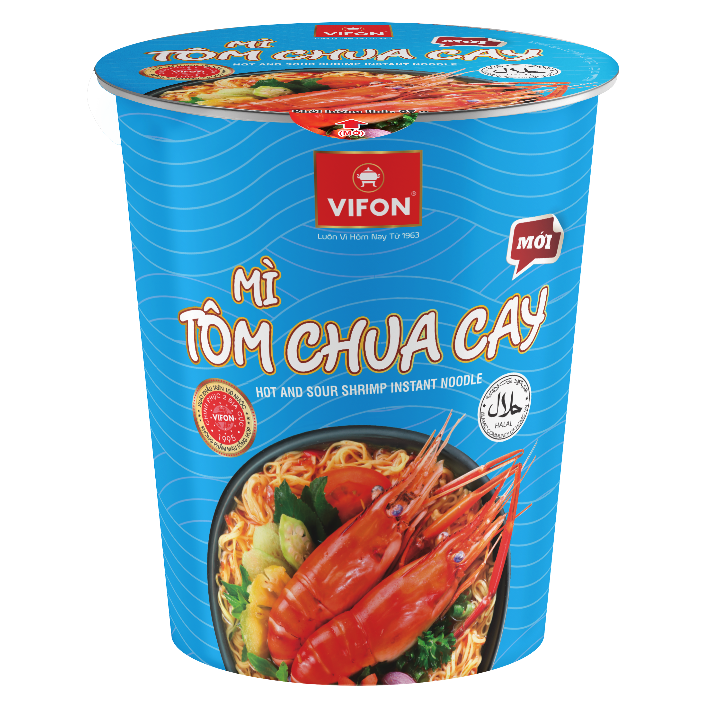 10 ly mì Tôm chua cay Vifon 67g