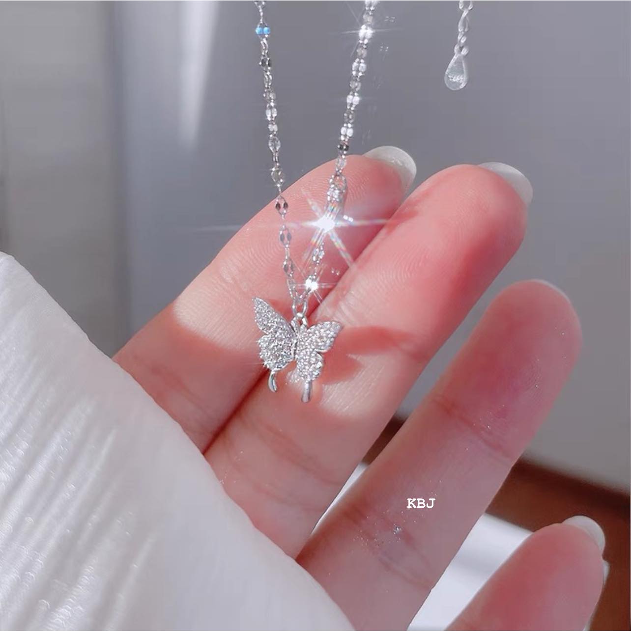 Dây chuyền bạc mặt bướm nhỏ xinh MS08