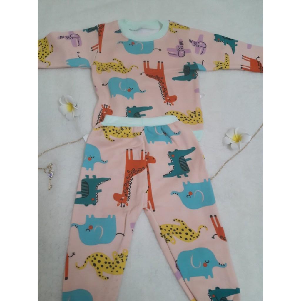 Bộ nỉ bông dài tay nhiều size và nhiều mẫu cho bé
