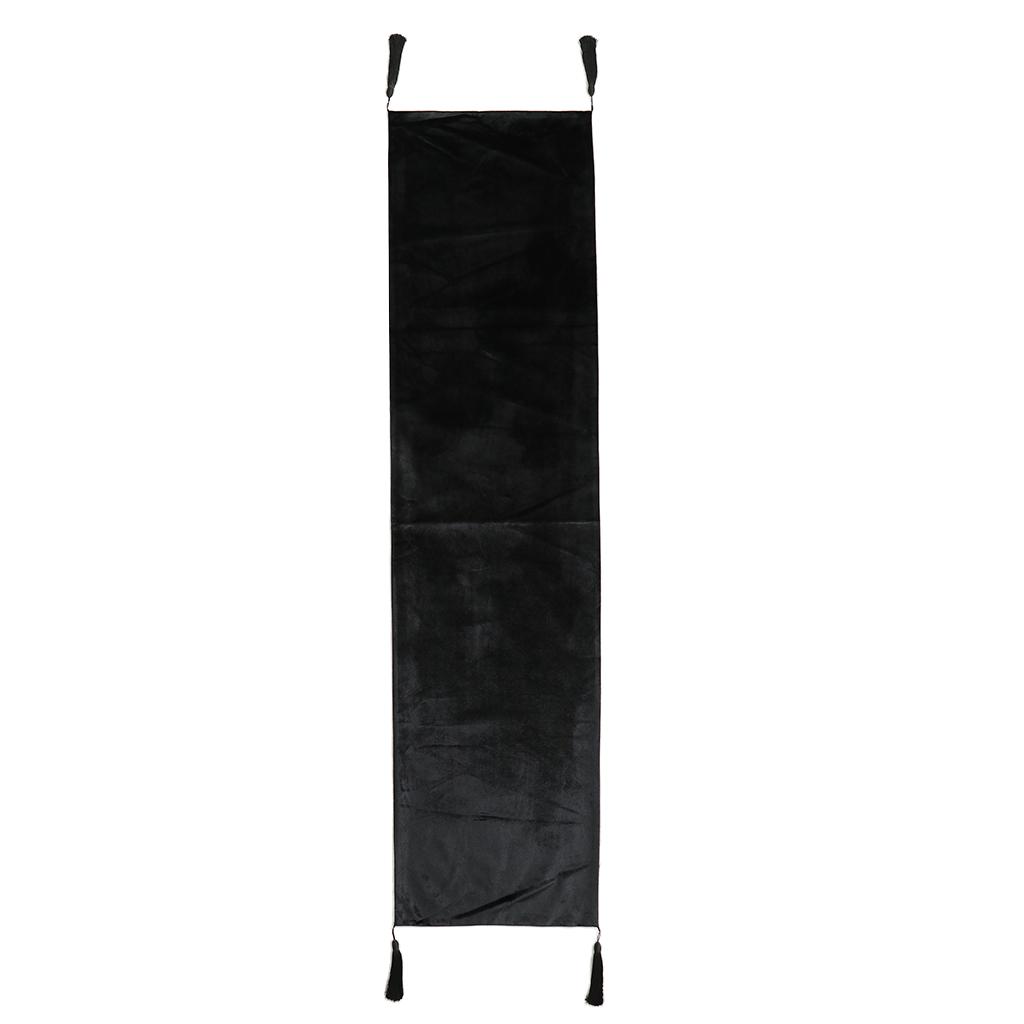 No Fading Modern Bed Runner Bedding Scarf Black Protection for 180cm Bed