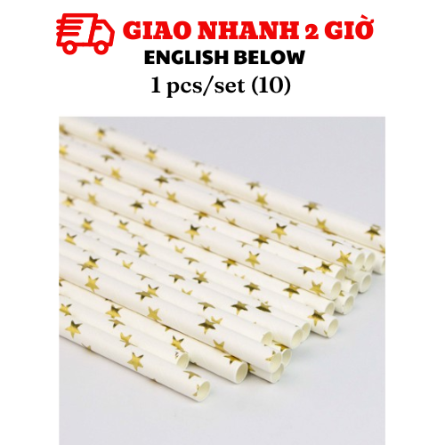 Ống hút giấy nhiều mẫu - Straws ctdt35