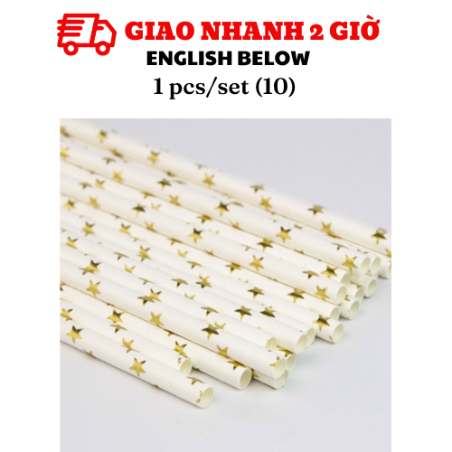 Ống hút giấy nhiều mẫu - Straws ctdt35 